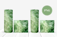 Green Fluid Art Tumbler Sublimation, Art Mixture Tumbler PNG Product Image 2