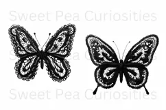 Doily, Black, Butterfly, Ephemera, PNG, Flower, Clipart Product Image 2