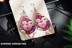 Valentines Day Teardrop Sublimation- Valentines Day Earring Product Image 1