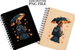 Motivational Autumn melanin woman png Product Image 2