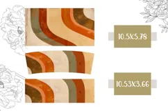 Retro Stripes Tumbler Sublimation, Cute 40 Oz Tumbler Design Product Image 2