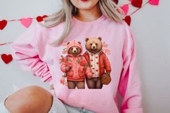 Valentines Day Bear Sublimation Clipart, Valentines Day PNG Product Image 2