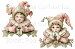 Christmas, Elfs, Ephemera, PNG, watercolor, Clipart Product Image 2