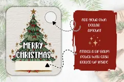 Vintage Christmas Tree Money Card, Christmas Money Holder Product Image 2