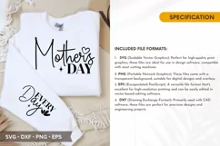 Mothers Day SVG - Mother's Day Sleeve T shirt Design Product Image 2