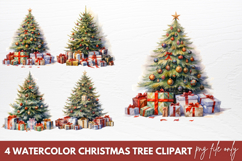 PNG Watercolor Christmas Tree Clipart Product Image 1