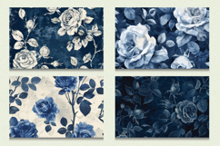Vintage Navy Roses Cutting Boards sublimation Design Product Image 2