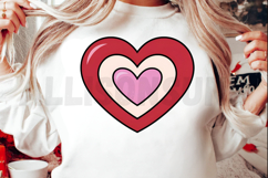 Colorful Retro Heart Illustration With Nested Design And Product Image 2