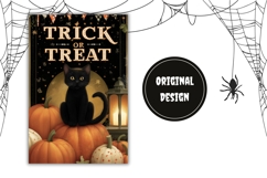 Trick Or Treat Garden Flag, Vintage Halloween Garden Flag Product Image 2