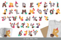 Letters and Numbers of Birthday Cake & Gift Monogram Bundle Product Image 2