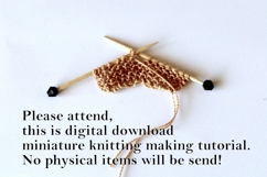 Miniature needles with knitting yarn tutorial PDF dollhouse Product Image 2