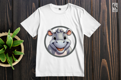 Cute Hippo Cartoon Clipart Sublimation PNG Product Image 2