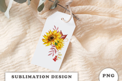 Watercolor Autumn Flowers Bouquet png Product Image 2