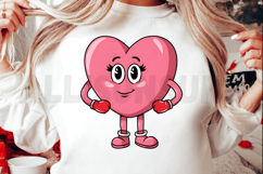 Cartoon Pink Heart Character With Boxing Gloves Cute And Product Image 2