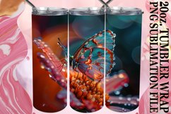 Glitter Butterfly Pattern Earring Sublimation 20oz Product Image 1