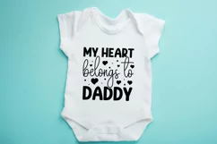 My heart belongs to daddy SVG, Kids Valentine Svg Product Image 2