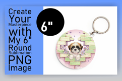 Chic Circle PNG Car Coaster Design , Cute Dog Product Image 1
