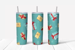 Christmas cute Santa Skinny tumbler wrap design Product Image 2