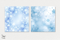 Snowflakes digital paper, Christmas background clipart Product Image 2