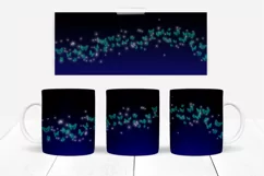 Butterfly Mug Wraps 10 Colours PNG & JPG Seamless pattern Product Image 2