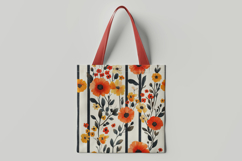 Blue Floral Pattern Digital Paper Product Image 2