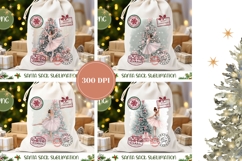 Pink Ballerina Santa Sack, Winter Santa Sack Designs Product Image 2