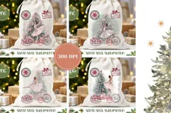 Pink Ballerina Santa Sack, Winter Santa Sack Designs Product Image 2