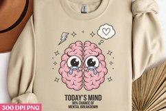 Today&#039;s Mind Mood PNG, Mental Health Sublimation PNG Product Image 2