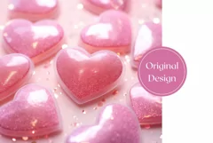 Glitter Love Hearts Tumbler Design, Valentine's Day Tumbler Product Image 2
