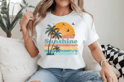 Sunshine Summer PNG, Retro Beach PNG Sublimation Design Product Image 2