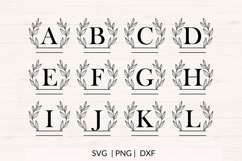 Wreath Split Monogram SVG Bundle Product Image 2