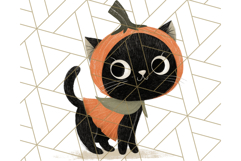 Vintage Halloween PNG Clipart, 1950s Retro Graphics Clip Art Product Image 2