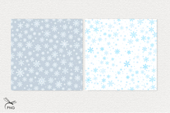 Snowflakes digital paper, Christmas background clipart Product Image 2