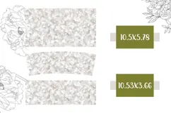 White Tumbler Template, White Glitter 40 Oz Tumbler Print Product Image 2