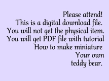 Crochet teddy bear tutorial amigurumi toy pattern how to Product Image 2