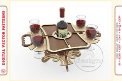 Wine Serving Tray - laser cutting file - Glowforge ready SVG Product Image 7