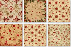Red and Tan Christmas Digital Paper Bundle Product Image 2