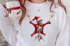 Christmas Skeleton Sublimation Clipart, Christmas PNG Product Image 2