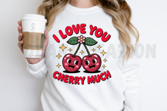 Valentine Day I Love You Cherry Much PNG Design Product Image 2