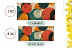 Retro Mug Wrap Design, Colorful Circles Mug Template Product Image 2
