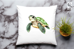 Realistic Sea Turtle Ocean Clipart Sublimation PNG Product Image 2