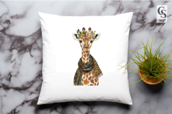 Watercolor Giraffe Clipart Sublimation PNG Product Image 3