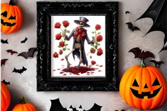 Gothic Halloween Watercolor Clipart PNG, Halloween PNG Product Image 2