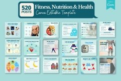 Fitness, Nutrition &amp; Health Bundle- Canva Editable Templates Product Image 2