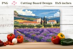 Lavender Fileds Cutting Board, Kitchen Cutting Board Design Product Image 1