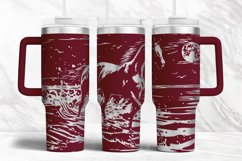 40oz Tumbler laser svg Horse wrap Product Image 3