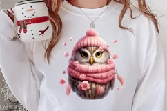 Christmas Owl Clipart, Christmas Owl Clipart, Christmas Owl Product Image 2