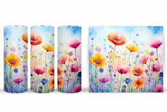 Flowers Tumbler Design. Wildflowers Tumbler Sublimation Product Image 2
