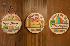 Personalized Teacher Door Sign Svg Bundle | Teacher Gift Product Image 2