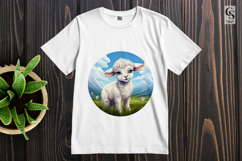 Cute Baby Lamb Clipart Sublimation PNG Product Image 2